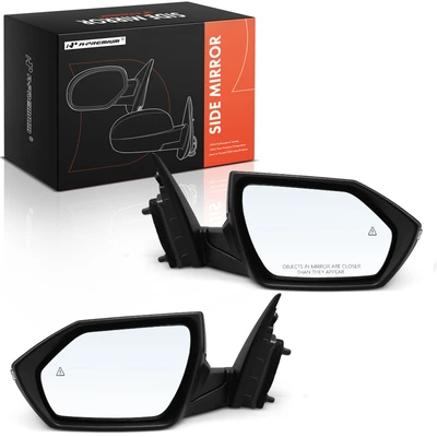 2 Pcs Black Power Mirror with Heated