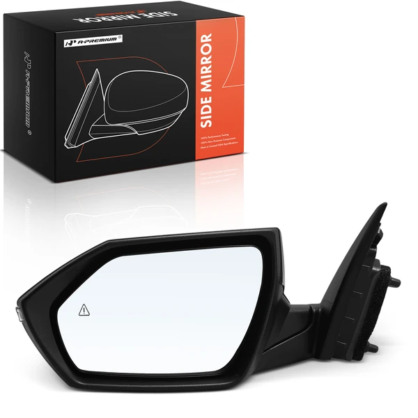 Front Left Driver Side Mirror, with Heating, Power Adjustment, Manual Folding, Smooth Black A-Premium APMI2523