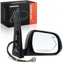 2011-2012 Toyota Sienna Right Passenger Side Mirror, Powered, with Heated, Gloss Black A-Premium APMI2095