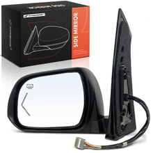 2011-2012 Toyota Sienna Left Driver Side Mirror, Powered, with Heated, Gloss Black A-Premium APMI2097