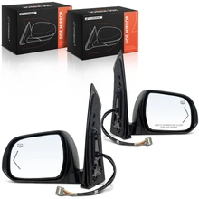 2011-2012 Toyota Sienna Driver & Passenger Mirror, Powered, with Heated, Gloss Black A-Premium APMI2096