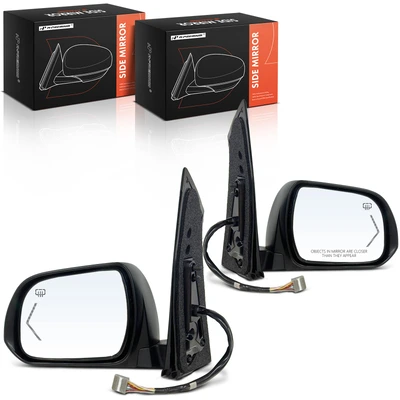 2 Pcs Driver & Passenger Black Mirror with Power Glass Adjust