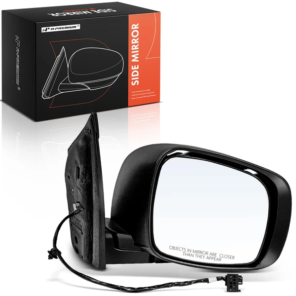 2008-2010 Dodge Grand Caravan Right Passenger Side Mirror, Powered, with Heated, Smooth Black A-Premium APMI2101