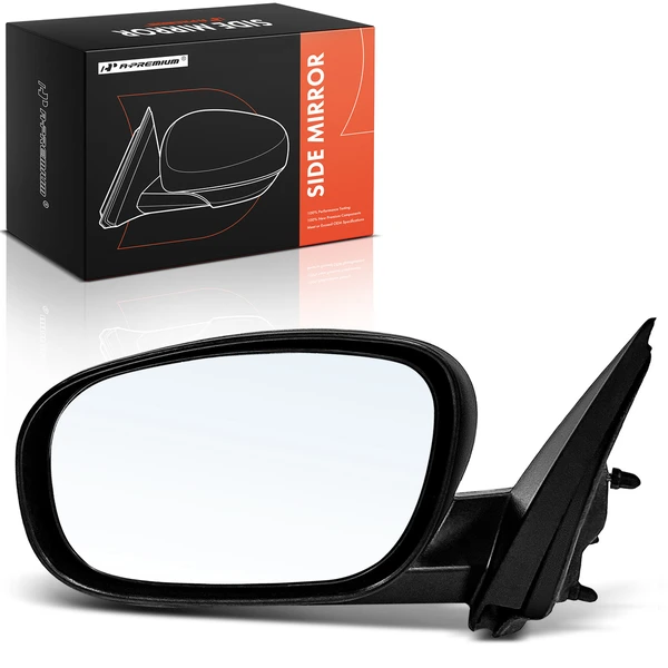 2006-2010 Dodge Charger Left Driver Side Mirror, Power Adjustment, Manual Folding, Textured Black A-Premium APMI2109
