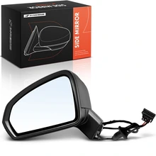 Left Mirror, with Heating, Power Adjustment, Manual Folding, Smooth Black A-Premium APMI3454TW
