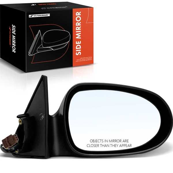 Right Passenger Side Mirror, Power Adjustment, Non-Folding, Textured Black A-Premium APMI1536TW