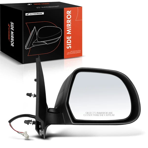Right Passenger Side Mirror, Power Adjustment, Manual Folding, Textured Black A-Premium APMI845