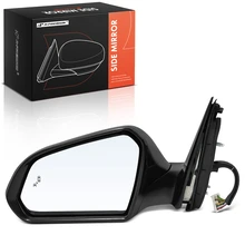 2018-2019 Hyundai Sonata Left Driver Side Mirror, Powered, with Heated, Smooth Black A-Premium APMI2400TW