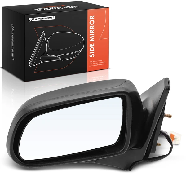 Left Driver Side Mirror, Powered, Textured Black A-Premium APMI2801TW