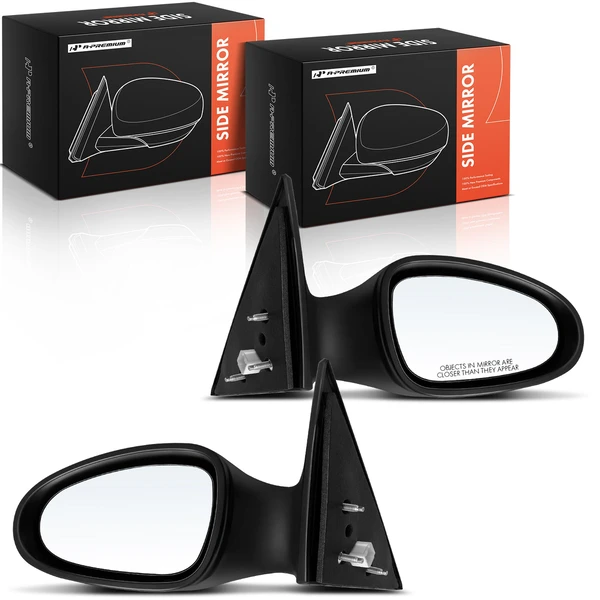 Driver & Passenger Mirror, with Heating, Manual Adjustment, Non-Folding, Black A-Premium APMI2463