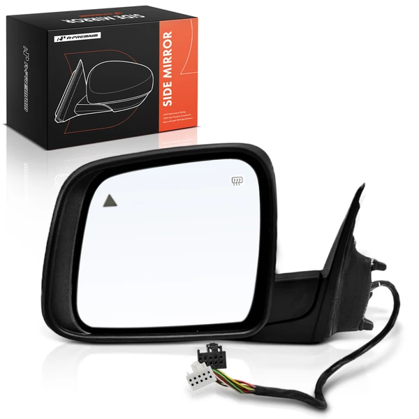 2022 Jeep Grand Cherokee WK Left Driver Side Mirror Assembly, Powered, with Heated, Silver A-Premium APMI3459TW