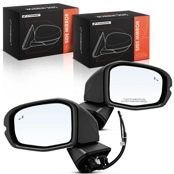 2023-2025 Honda CR-V Driver & Passenger Mirror, Powered, with Heated, Black A-Premium APMI3172TW