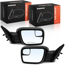 Left & Right Mirror, with Heating, Power Adjustment, Manual Folding, Smooth Black A-Premium APMI3464TW