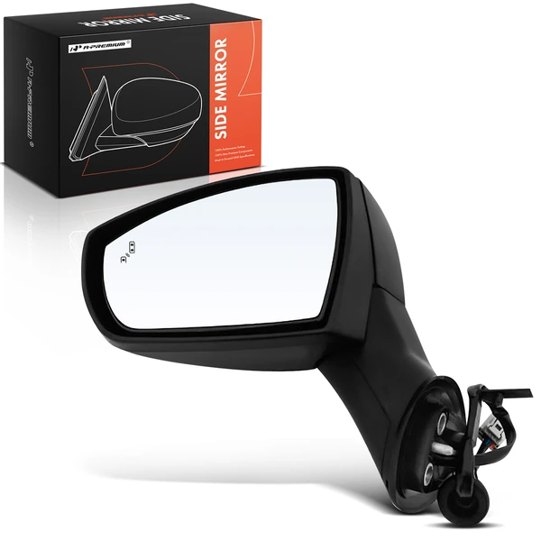 2018-2022 Ford EcoSport Left Driver Side Mirror, Powered 2018-2022 Ford EcoSport, Smooth Black A-Premium APMI2413TW