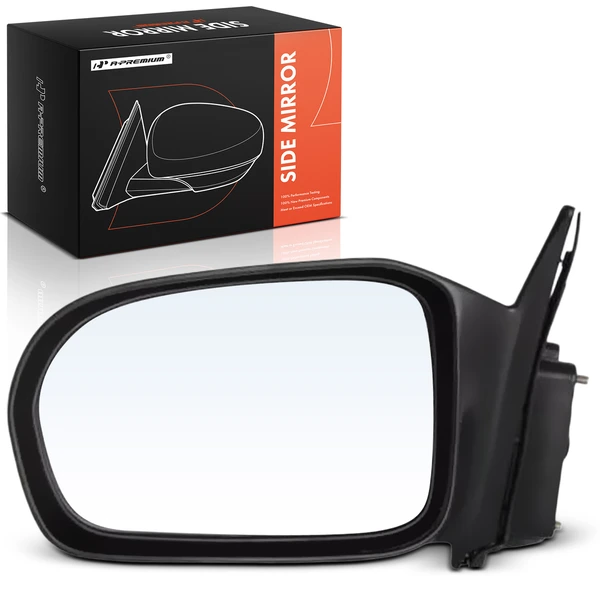 Left Driver Side Mirror, Power Adjustment, Non-Folding, Black A-Premium APMI2802TW
