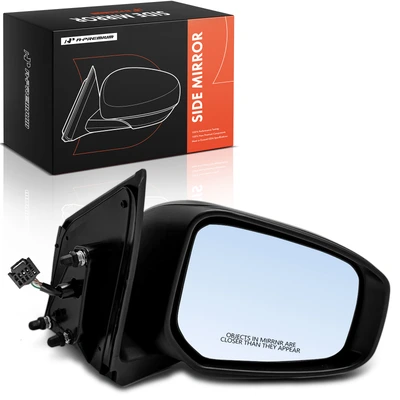Right Mirror, with Heating, Power Adjustment, Manual Folding, Smooth Black A-Premium APMI3471TW