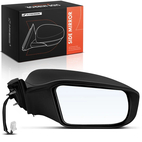 Right Passenger Side Mirror, Powered, with Heated, Smooth Black A-Premium APMI2437TW