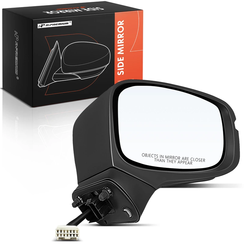 Right Passenger Side Mirror, Powered, with Heated, Smooth Black A-Premium APMI2439TW