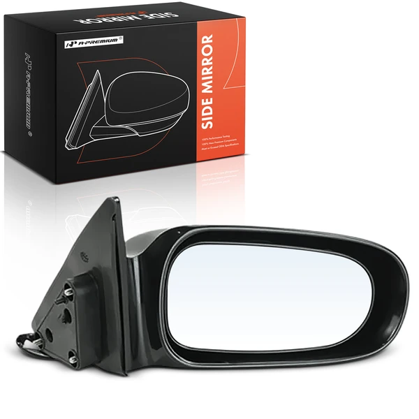 Right Passenger Side Mirror, Powered, with Heated, Smooth Black A-Premium APMI2807TW