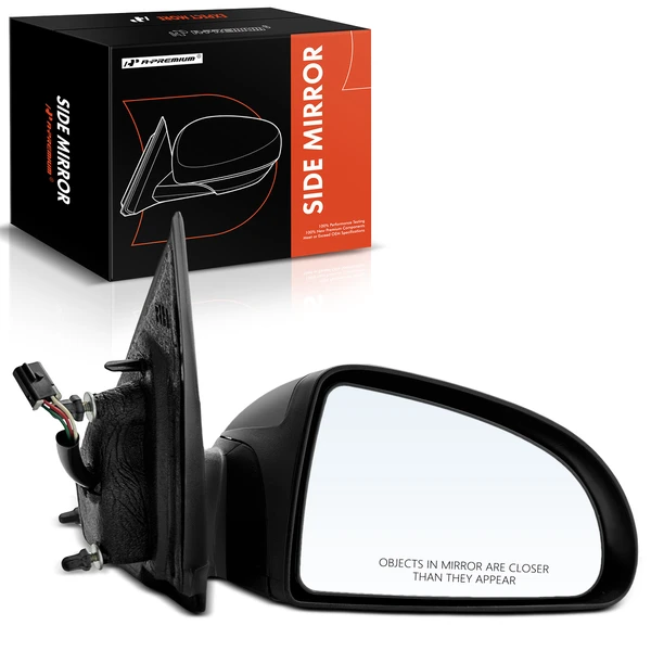 Right Passenger Side Mirror, Powered, Smooth Black A-Premium APMI1544TW
