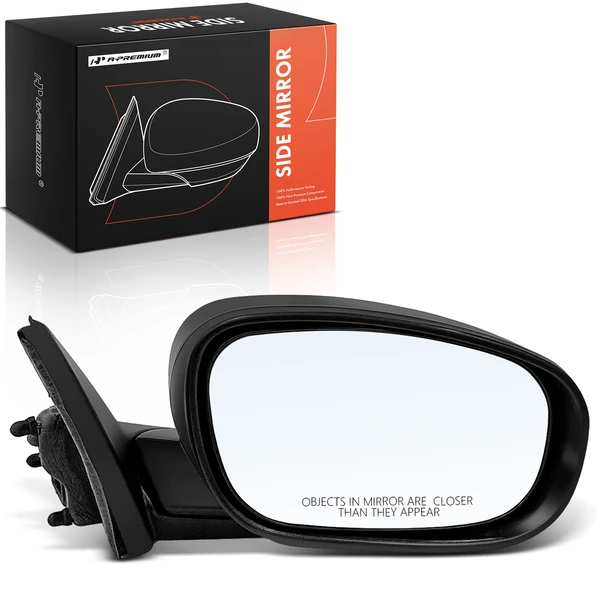 2005-2008 Chrysler 300 Right Passenger Side Mirror, with Heating, Power Adjustment, Manual Folding, Smooth Black A-Premium APMI2128