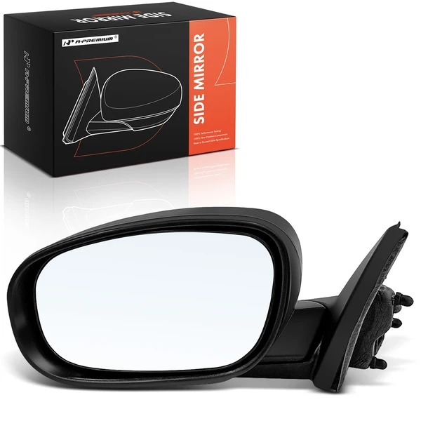 2005-2008 Dodge Magnum Left Driver Side Mirror, with Heating, Power Adjustment, Manual Folding, Smooth Black A-Premium APMI2130