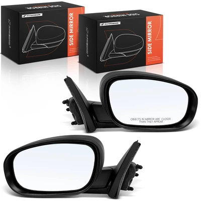 2 Pcs Driver & Passenger Black Mirror with Power Glass Adjust