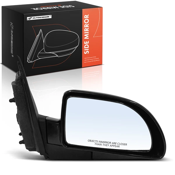 2006-2009 Pontiac Torrent Right Passenger Side Mirror, Power Adjustment, Manual Folding, Smooth Black A-Premium APMI2131