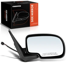 Right Passenger Side Mirror, with Heating, Power Adjustment, Manual Folding, Textured Black A-Premium APMI851