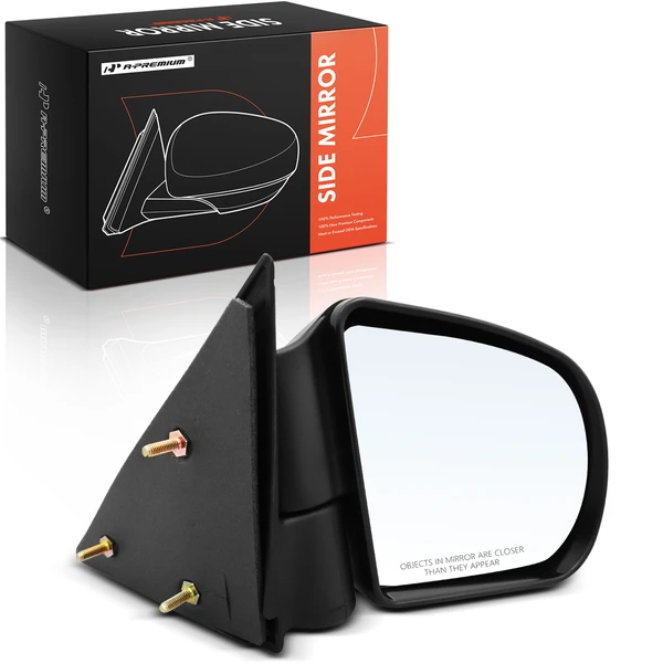 1999-2000 GMC Jimmy Right Passenger Side Mirror, Manual 1999-2000 GMC Jimmy, Textured Black A-Premium APMI2455TW