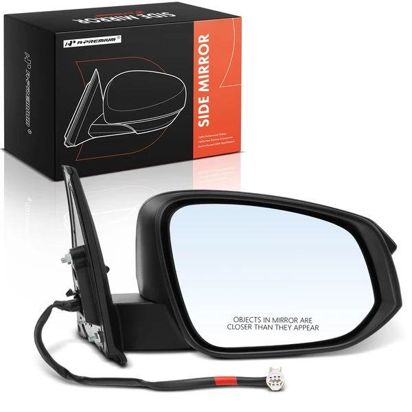 Right Passenger Side Mirror, Powered, with Heated, Black A-Premium APMI3117