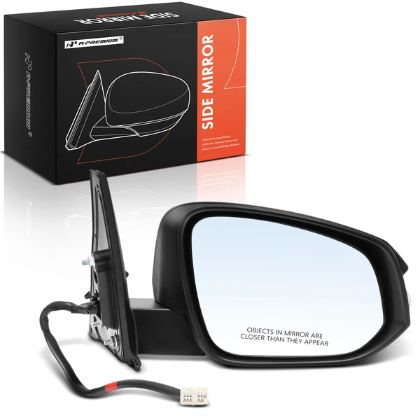 2014-2023 Toyota 4Runner Right Passenger Side Mirror, with Heating, Power Adjustment, Manual Folding, Black A-Premium APMI3116