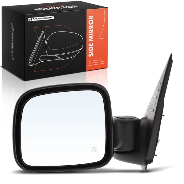Left Driver Side Mirror, Powered, with Heated, Black A-Premium APMI2811TW