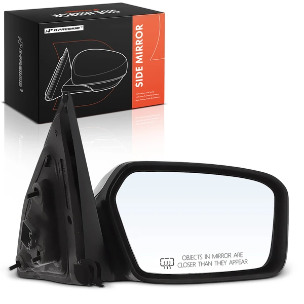 2007-2010 Lincoln MKZ Right Passenger Side Mirror, with Heating, Power Adjustment, Power Folding, Chrome A-Premium APMI2813TW