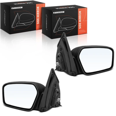 2 Pcs Driver & Passenger Black Mirror with Power Glass Adjust