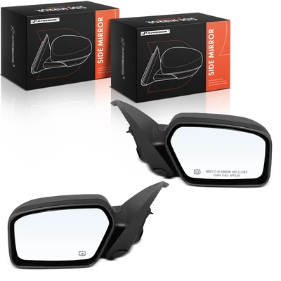 2 Pcs Driver & Passenger Black Mirror with Power Glass Adjust