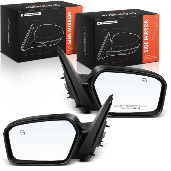 2006-2010 Mercury Milan Driver & Passenger Mirror, Powered, with Heated, Textured Black A-Premium APMI2141