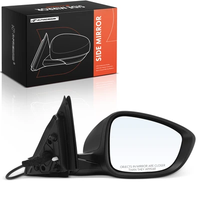 Passenger Black Power Mirror with Manual Folding