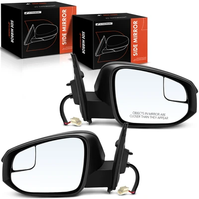 2 Pcs Driver & Passenger Textured Black Mirror without Heated