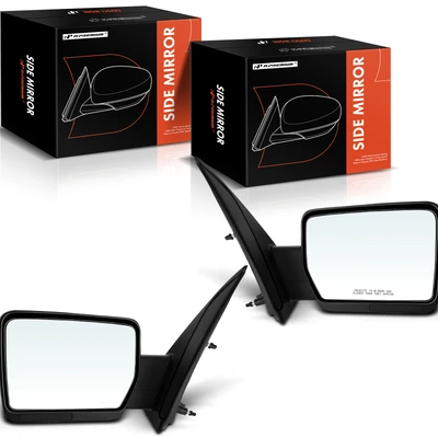 2 Pcs Driver & Passenger Black Mirror without Heated