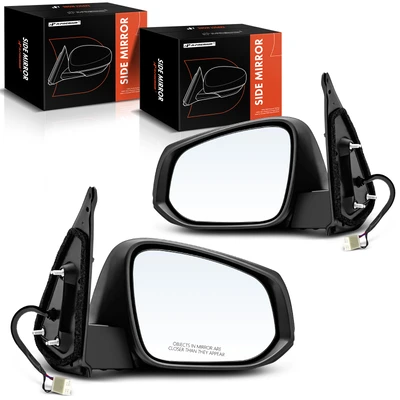 2 Pcs Driver & Passenger Black Mirror with Heated