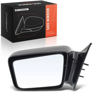 Front Driver Black Manual Mirror