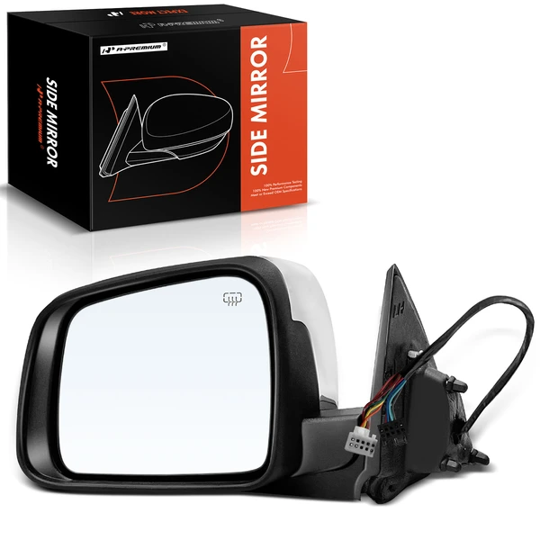 2011-2022 Dodge Durango Left Driver Side Mirror, Powered, with Heated, Chrome A-Premium APMI1575TW