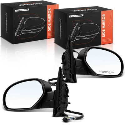 2 Pcs Driver & Passenger Black Mirror with Power Glass Adjust