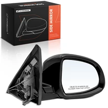 Right Mirror, with Heating, Power Adjustment, Power Folding, Smooth Black A-Premium APMI3182TW