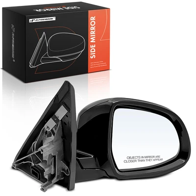 Right Mirror, with Heating, Power Adjustment, Power Folding, Smooth Black A-Premium APMI3182TW