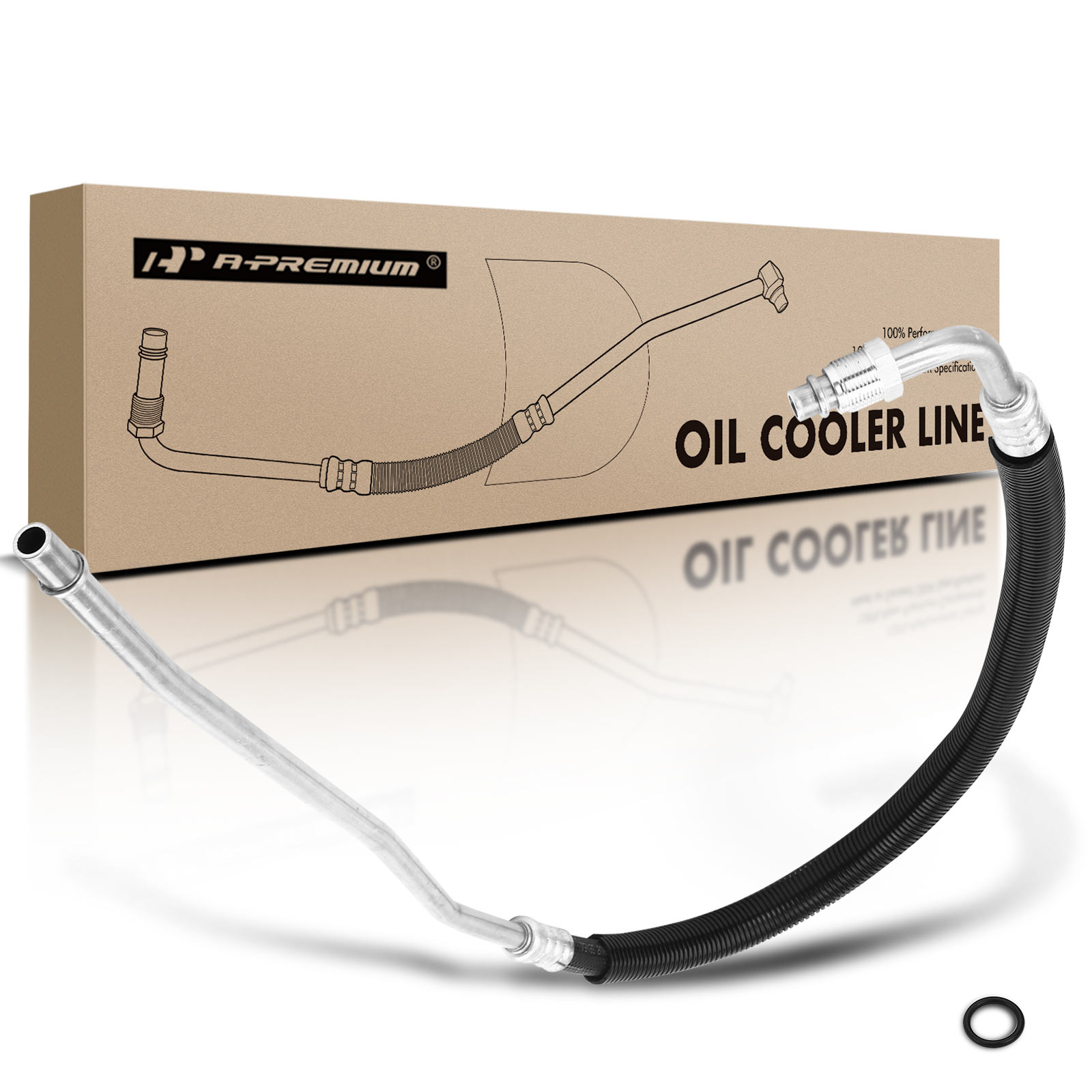 The A-premium Inlet Upper Engine Oil Cooler Hose Assembly for Chevy GMC K1500 2500 3500 88-93 Image 