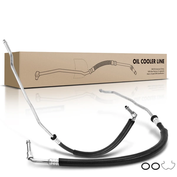 2 Pcs Engine Inlet & Outlet Oil Cooler Line for Chevy GMC C1500 K1500 1996-1998