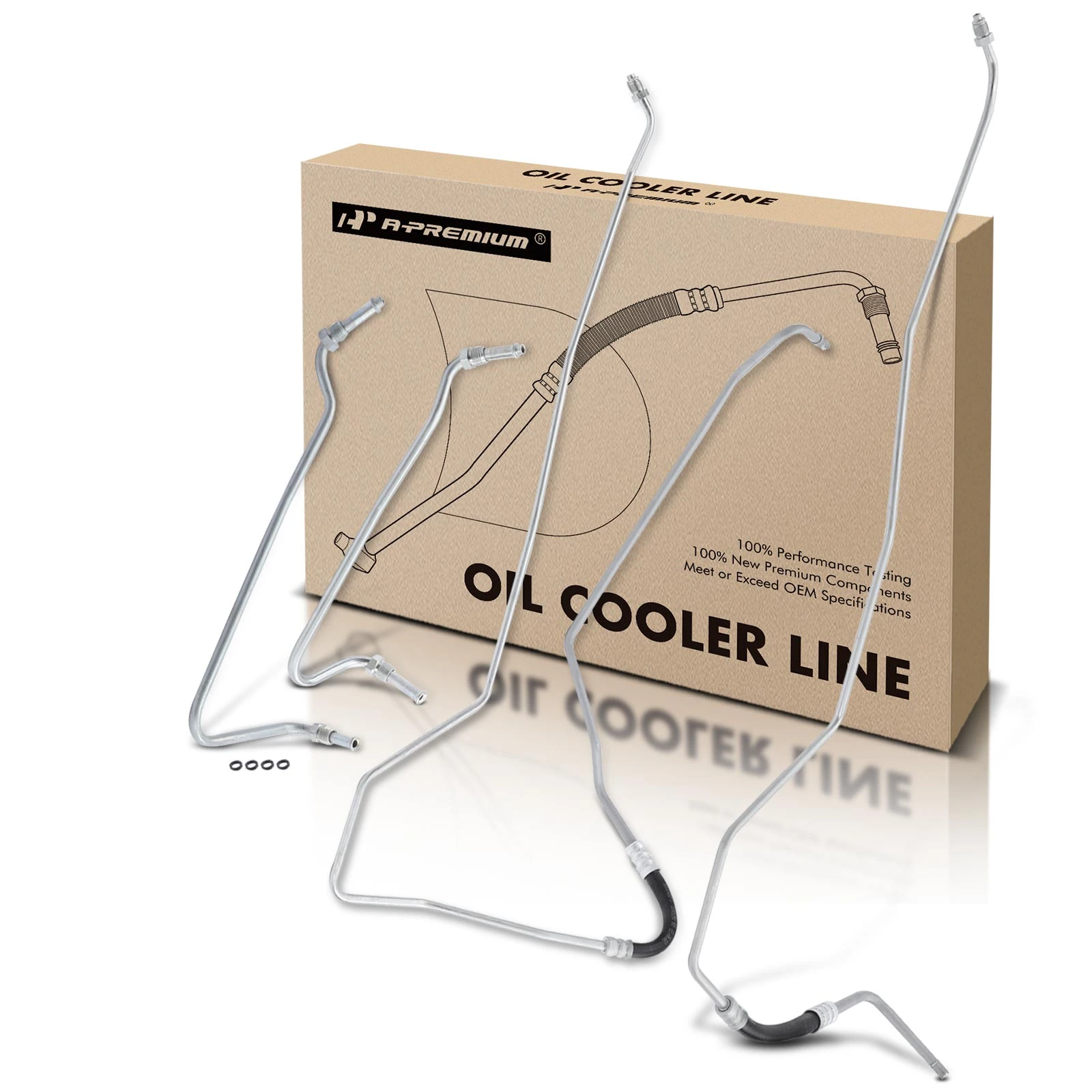 The A-premium Transmission Oil Cooler Line Assembly for Ford F-150 06-08 Lincoln Mark LT Image 