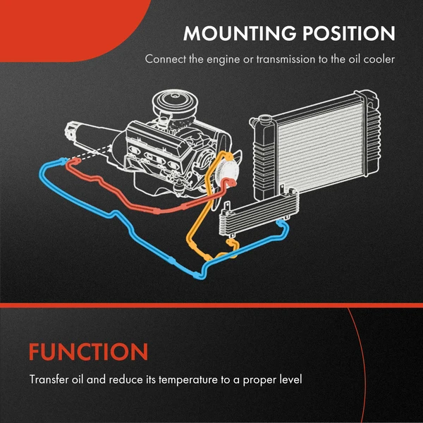 Water Cooled Cooler to Air Cooled Cooler Trans Oil Cooler Line for Ford F-150